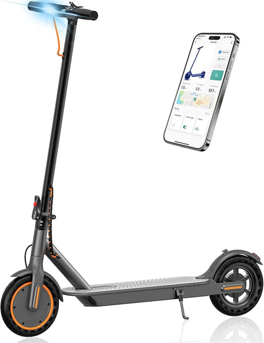 Electric Scooter for Adults, Folding E Scooter with 350W/500W Motor 16/21 Mph Top Speed, Max 19-23 Miles Long Range, 8.5''/10'' Solid Tires Commuting Scooters with Dual Brakes System, APP