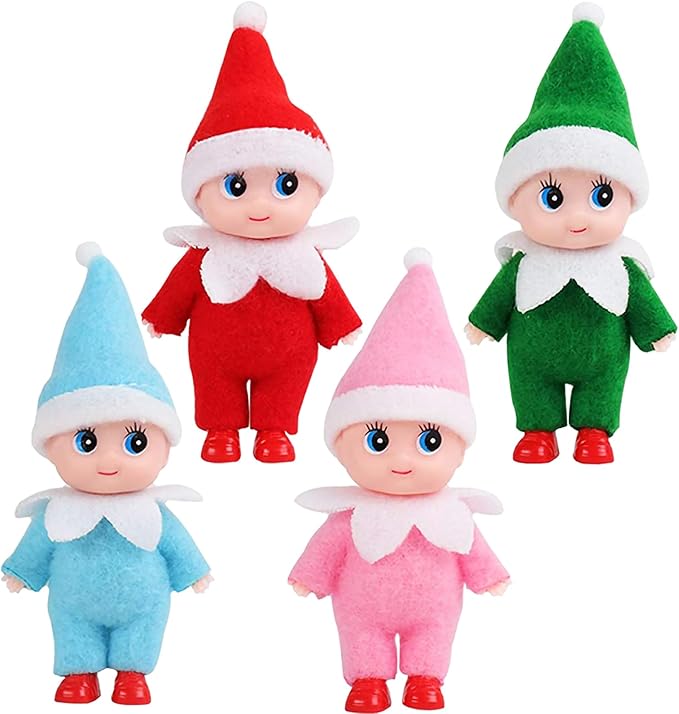 Tiny Elf Baby Doll, Miniature Elf Girl Boy, Stocking Stuffers Gifts for Grandkids, Kids & Adults, Christmas Decorations Accessories, Party Favors Xmas Party Supplies