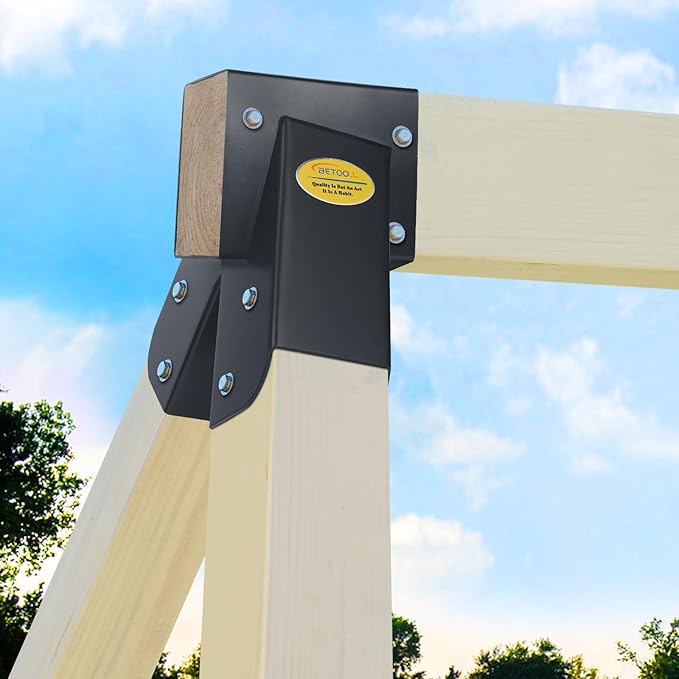 BETOOLL A-Frame 1pcs Brackets Swing Set Bracket for Heavy Duty Swing Set – Includes Mounting Hardware, Ideal for Indoor and Outdoor Playgrounds (1 Brackets-Black)