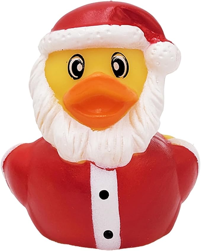100 Christmas Holiday Rubber Duck Toy Duckies for Kids, Bath Birthday Gifts Baby Showers Summer Beach and Pool Activity, 2" (100-Pack)
