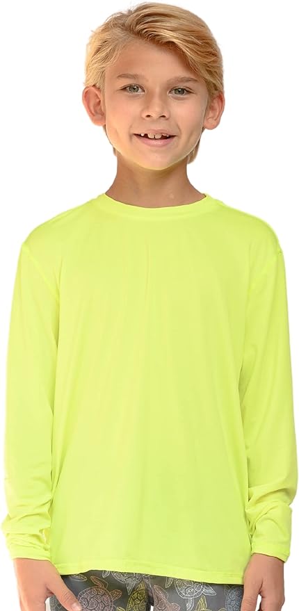INGEAR Boys' Rash Guard UPF 50+ Swim Shirt - Lightweight, Quick-Dry, Durable Sun Protection for Swimming, Sizes XS-XL
