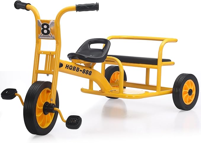 Kids Tricycle for Riders Ages 3-5 Preschool Playground Kids Tricycles, Daycare Toddler Tandem Trike，Children Tandem Bike, Outdoor Playground Equipment Trike