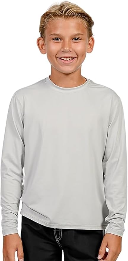 INGEAR Boys' Rash Guard UPF 50+ Swim Shirt - Lightweight, Quick-Dry, Durable Sun Protection for Swimming, Sizes XS-XL