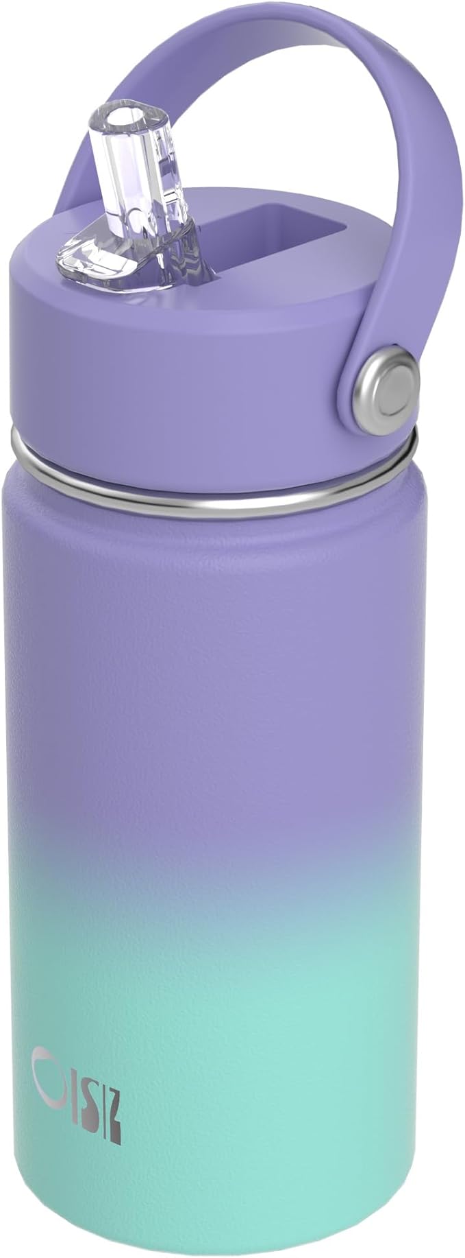 OISIZ Kids Water Bottle with Straw Lid 14oz, Vacuum Insulated 316 Stainless Steel Water Bottles for Kids for School, Leakproof Water Bottle, BPA Free and Keep Cold for 24 Hours