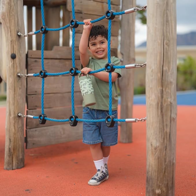 HydroJug Kids 14 oz Sport Water Bottle – Stainless Steel, Insulated, 100% Leakproof, With Carry Handle, BPA-Free – Kid-Friendly Design – Durable & Dishwasher Safe, Dinosaur