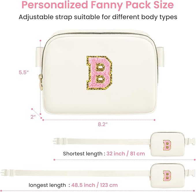 Friendship Gifts for Girls Women, Friend Birthday Gift for Women, Birthday Gifts for Girls Teen Kids, Mini Fanny Pack Crossbody Bag Belt Bag Fashion Waist Packs Cute Trendy Stuff（Beige, B)