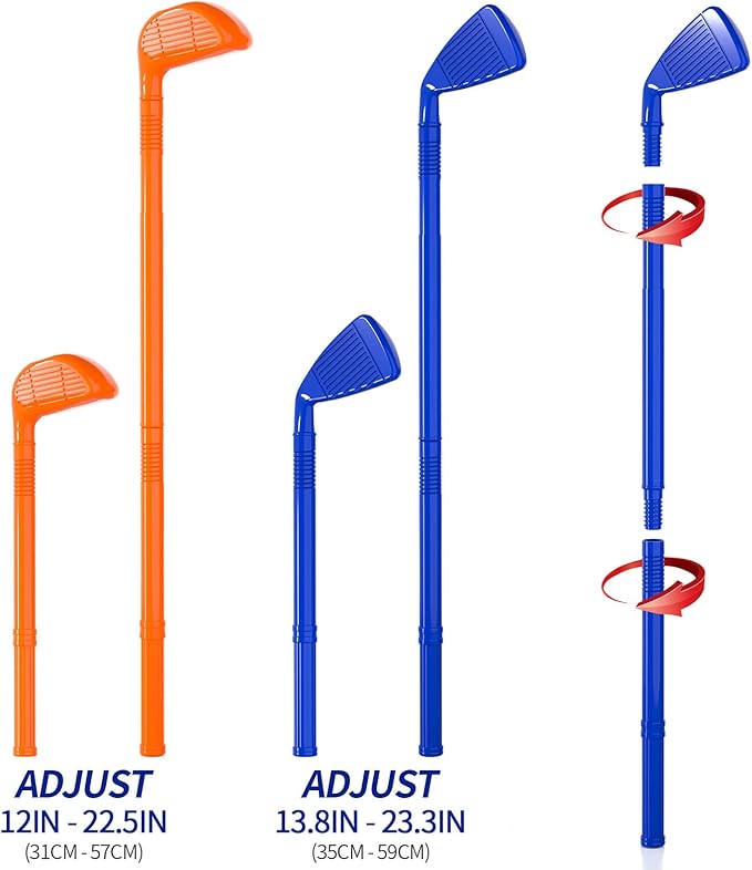 Bennol Toddler Golf Set Toys for Kids, Upgraded Kids Golf Cart Toys Sets with 4 Golf Sticks, 8 Balls and 1 Mat, Indoor & Outdoor Golf Toys for 3 4 5 6 Year Old Boys Girls Toddlers