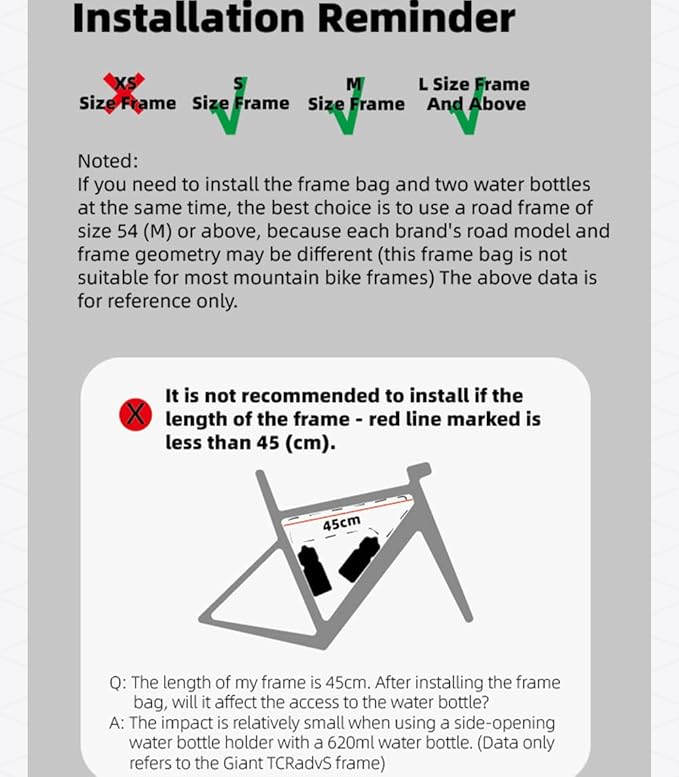 Rhinowalk Bicycle Front Frame Bag Bike Under Top Tube Triangle Bag Lightweight 1.7L Cycling Accessories Nylon Pack Pouch for Mountain Road Bike