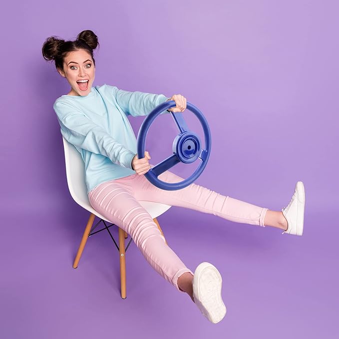 Playground Steering Wheel Accessories Plastic Swingset Steering Wheel Pirate Ship Steering Wheel Playset for Outdoor Backyard Treehouse Playground Jungle Gym (1, Blue)