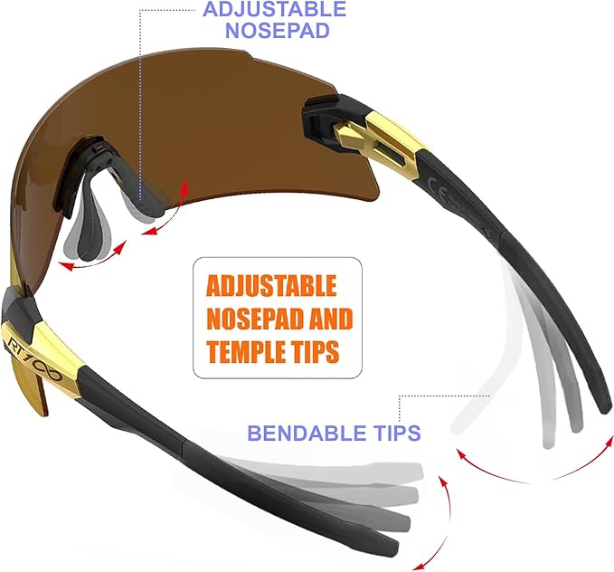 RIDE YOUR WAY Professional wrap around Frameless Cycling Sunglasses for Men and Women