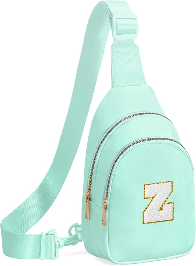 Birthday Gifts for 7 8 9 10 11 12 13 Year Old Girls Small Initial Sling Bag Cross Body Bag Fanny Pack for Girls