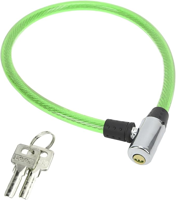 Bike Lock Cable with Key Steel Wire Portable Cable Lock Security Bike Lock for Bike Motorcycle Gate 3 Colors
