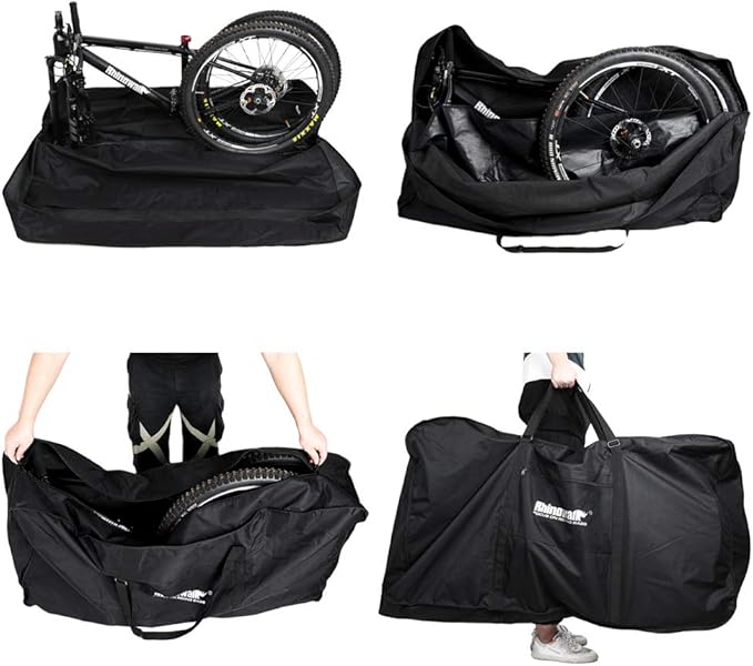 HUNTVP Bike Travel Bag Bicycle Transport Carrying Case with a Carry Bag for 26-29inch Folding Bike Foldaway Bicycle