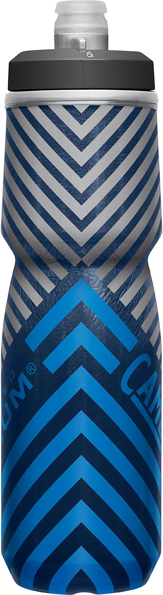 CamelBak Podium Chill Bike Insulated Squeeze Water Bottle Navy Stripe, 24oz