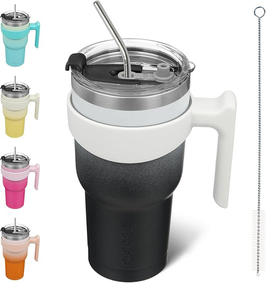 BJPKPK 30oz Tumbler With Handle Stainless Steel Insulated Tumbler Cups With Lid And Straw,Day & Night