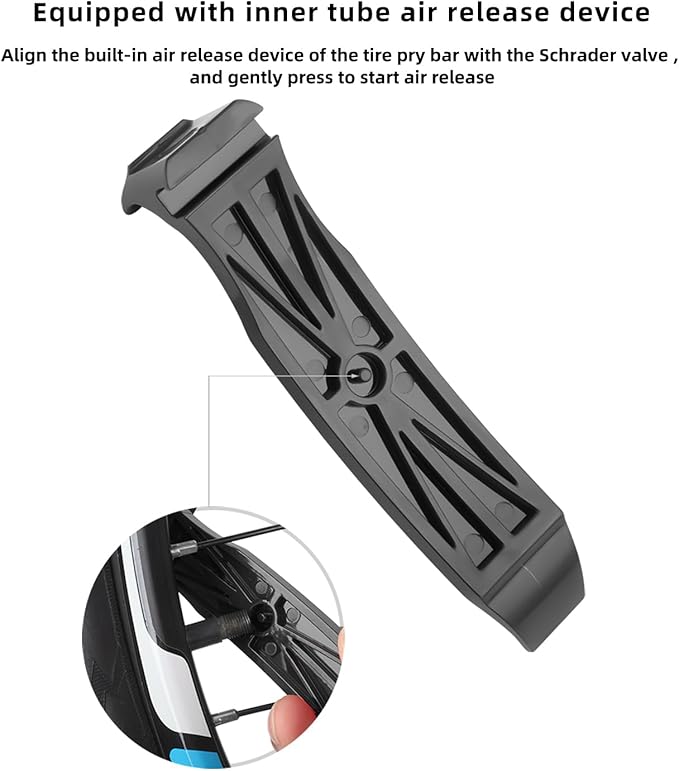 FLY_H Bike Tire Levers Road Mountain Bike Tires Portable Bike Tire Tyre Changing Tool Save Time and Effort Bicycle Tire Levers Bicycles Vacuum and Non Vacuum Tires Tool Accessories 2 Pack-Black