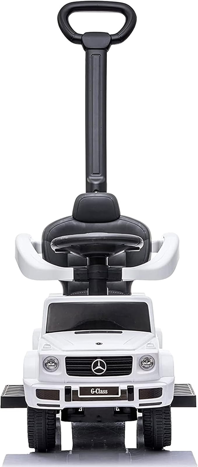 Best Ride On Cars Kids Outdoor Stroller Mercedes G-Wagon for Toddlers 1 to 3 Years Old with Music, Horn Sounds, and Handle, White