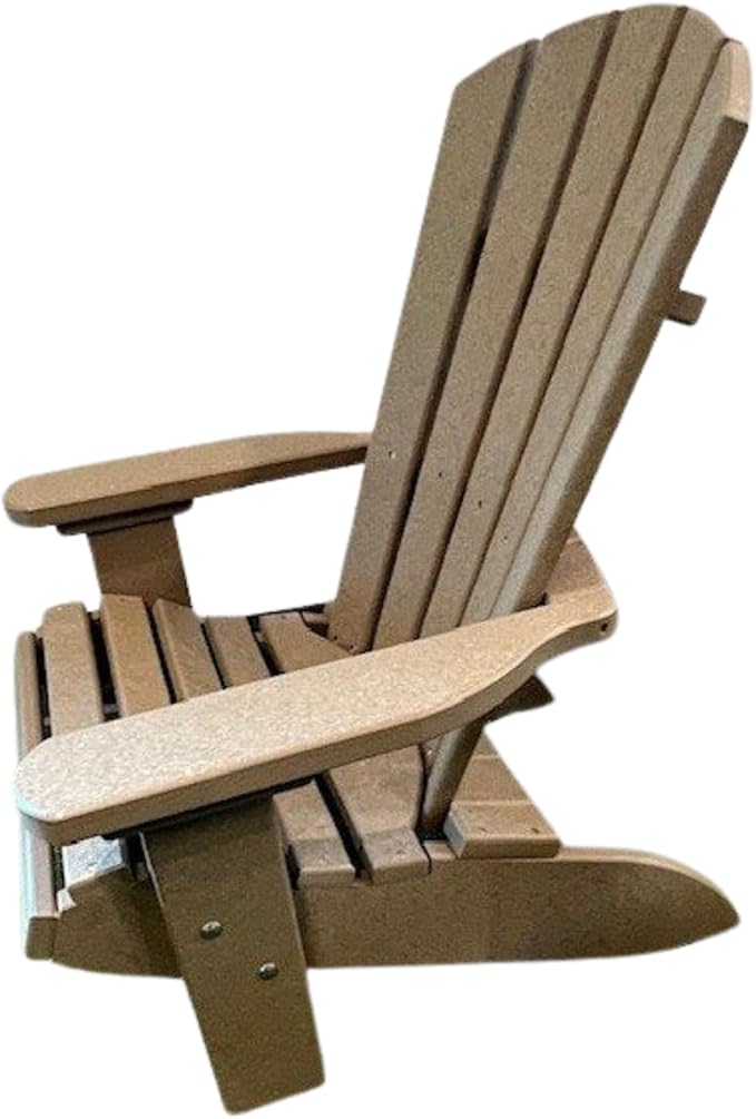 DutchCrafters Poly Kids Adirondack Chair, Outdoor Chair for Kids Ages 3–8, Durable Child-Sized Patio Seating for Camping and Backyard Play - Amish Made in USA (Orange)