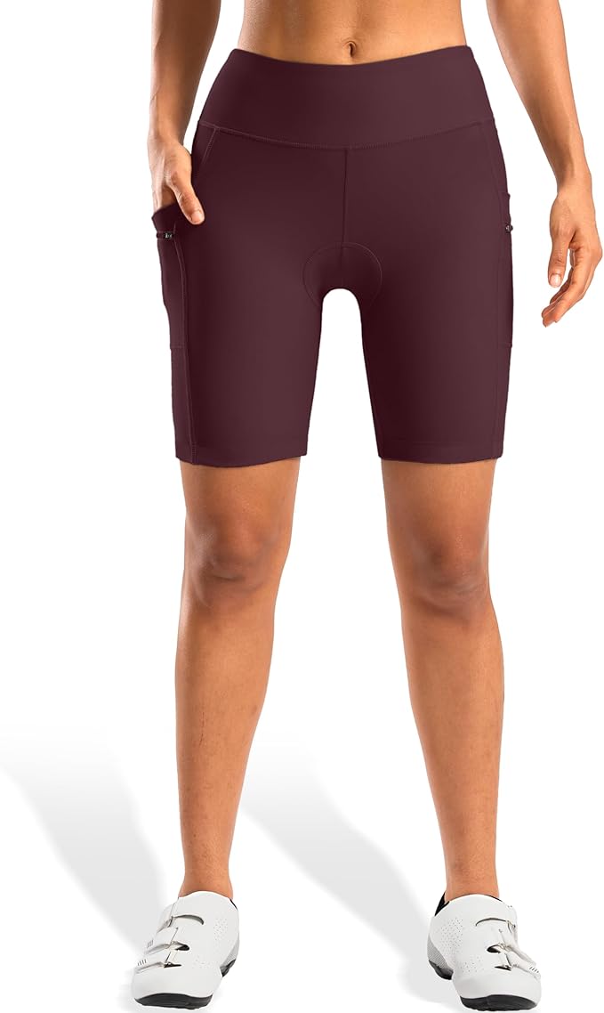 Women's 4D Padded Bike Shorts 5"/7" Riding Underwear Cycling Bicycle Road Biking Cycle Shorts for Women Zipper Pockets