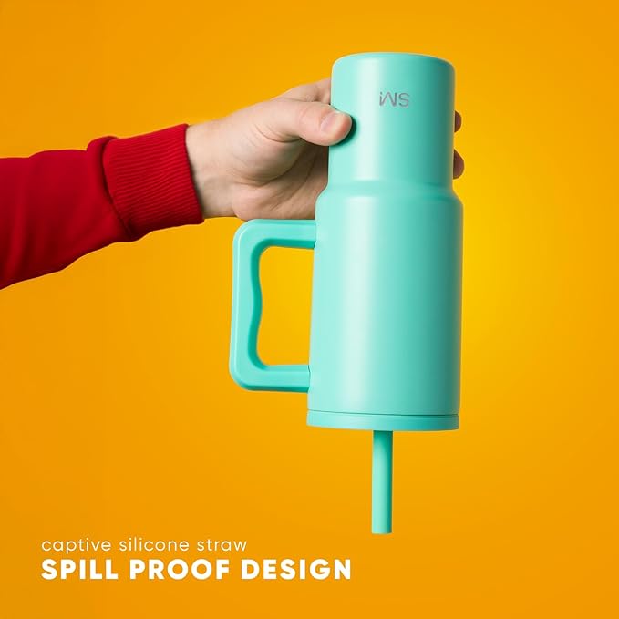 Simple Modern Kids 24 oz Tumbler with Handle and Silicone Straw Lid | Spill Proof and Leak Resistant | Reusable Stainless Steel Bottle | Gift for Kids Boys Girls | Trek Collection | Prism