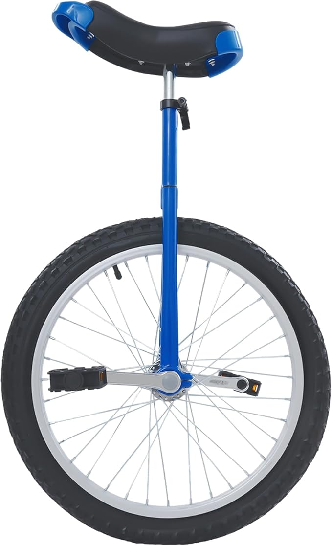 20 Inch Unicycle for Balance Training Outdoor Fitness with Adjustable Seat and Anti-Skid Tread