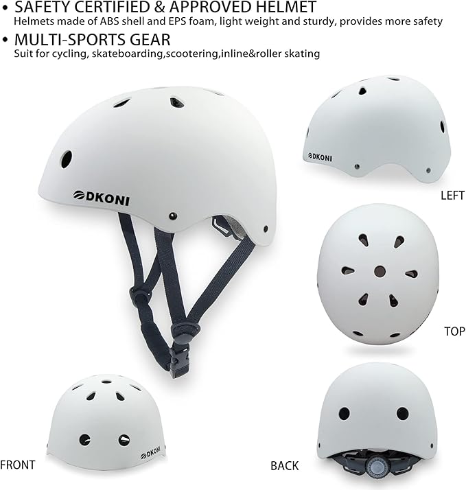 Kids Bike Helmet, Adjustable and Multi-Sport, from Toddler to Youth, 3 Sizes