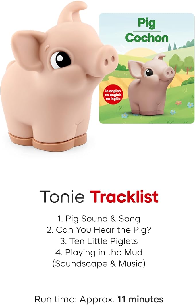 Toniebox 2 My First Farm Bundle for Kids 1+ with Soft and Squeezable Cow, Horse, and Pig - Cloud Pink