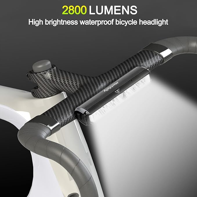 4800 Lumen Bike Lights, USB-C Rechargeable Bicycle Light, Super Bright Bike Lights for Night Riding, IP65 Waterproof Bicycle Headlight, for Commuters Adults and Children