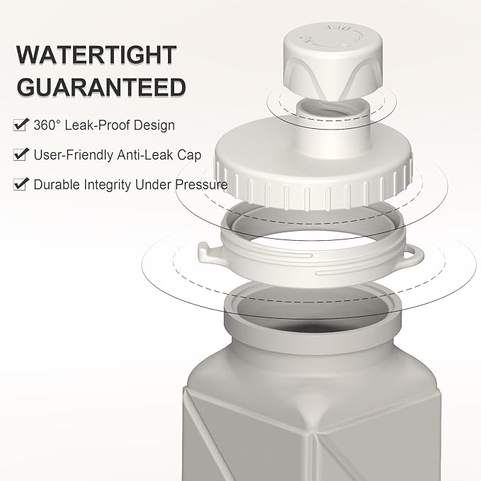 Collapsible Water Bottles 20.6oz, Silicone Foldable Portable Travel Water Bottle, Lightweight Reusable Leakproof for Traveling Camping Hiking Cycling Yoga Sports Outdoor, 1 Pack (Starlight)