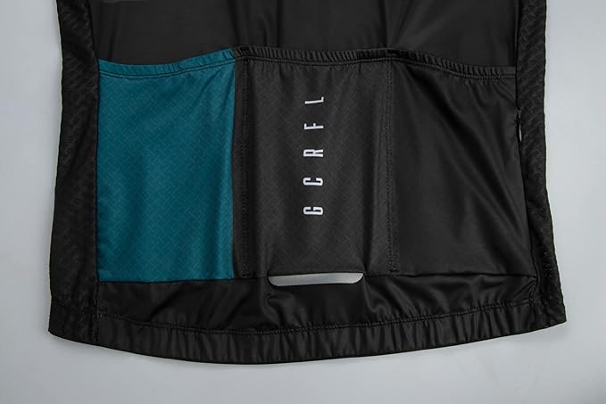 Men's Cycling Jersey Set Cycling Kit Bicycle Jersey Rear Zipper Pocket Bike Bib Shorts with Pockets Race Fit High Density Pad