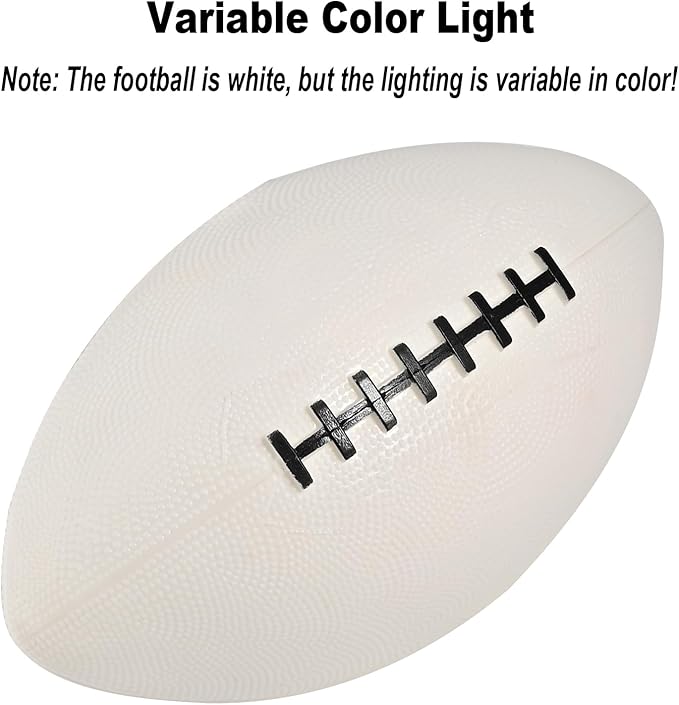 Rechargeable Glow in The Dark Football for Kids 8-12 with Pump, 4 Modes Light Up Footballs for Kids 8-12, Night Led Youth Kid Junior Beach Football, Birthday Footballs Stuff Gifts Toys