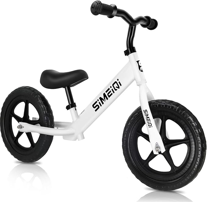 SIMEIQI 12" Balance Bike for Boys Girls 2 3 4 5 Years Old No Pedal Walking Balance Training Sports Bicycle for Kids Toddlers