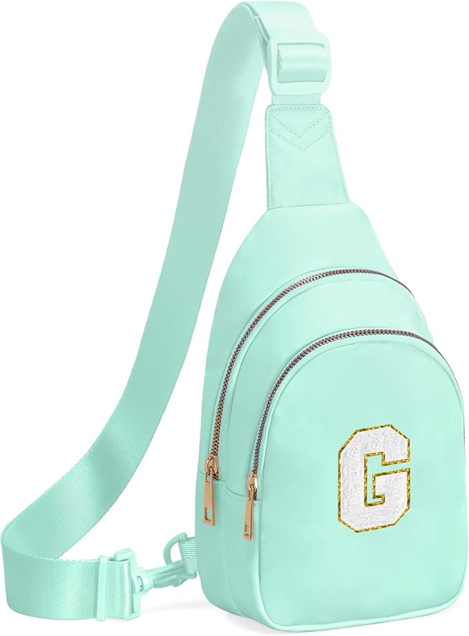 Birthday Gifts for 7 8 9 10 11 12 13 Year Old Girls Small Initial Sling Bag Cross Body Bag Fanny Pack for Girls