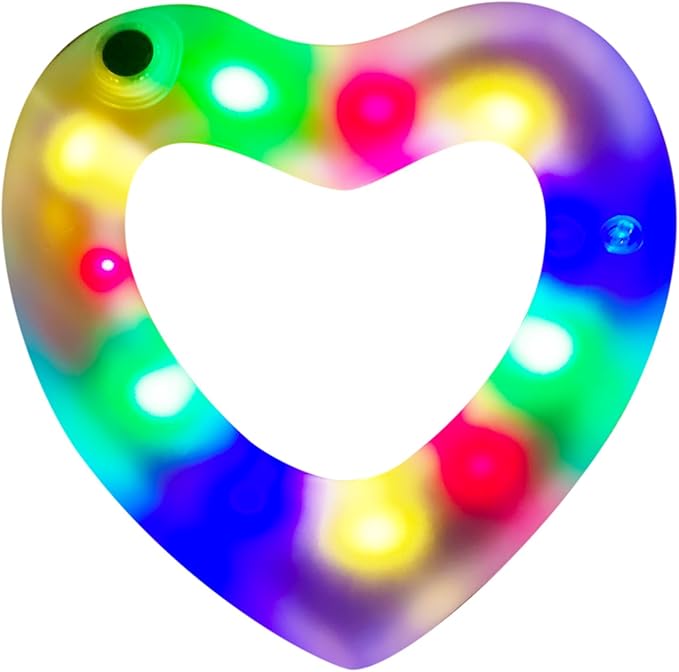 ZHUYNXIR Heart Swimming Pool Float Loungers Tube, Water Fun Beach Party Toys for Kids，Birthday Scene Layout Props.