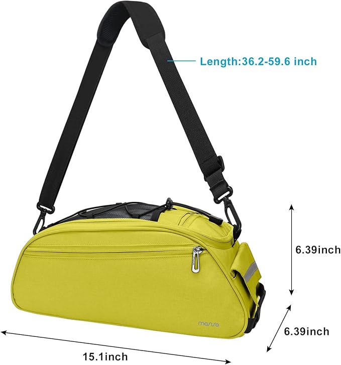 MOSISO Bike Rack Bag, Waterproof Bicycle Trunk Pannier Rear Seat Pouch Cycling Bike Carrier Backseat Storage Luggage Saddle Shoulder Bag