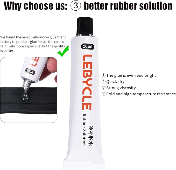 35 PCS Bike Tire Repair Kit, Bicycle Inner Tube Patch Kit with 28 PCS Vulcanizing Patches,Rubber Solution, Metal Rasp, Bike Tire Levers, Bike Patch Kit with Portable Box for MTB BMX Road Bike