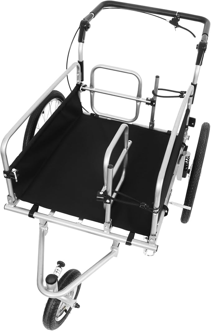 3-in-1 Heavy-Duty Bike Cargo Trailer, Bike Trailer Cargo for E-Bikes, 110lb Capacity with Suspension, & Lockable Brake, Bicycle Trailer Cargo, Ebike Trailer