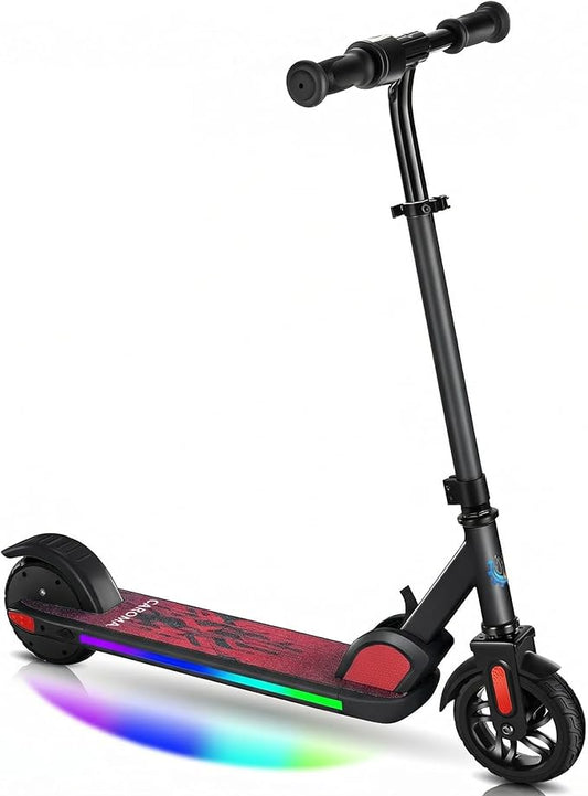 Caroma Electric Scooter for Kids Ages 6-14, 250W/180W/150W Motor & 15 Mph, 85 Mins Ride Time, Adjustable Height & Speed, LED Display, Kids Electric Scooter, Best Gifts for Boys & Girls