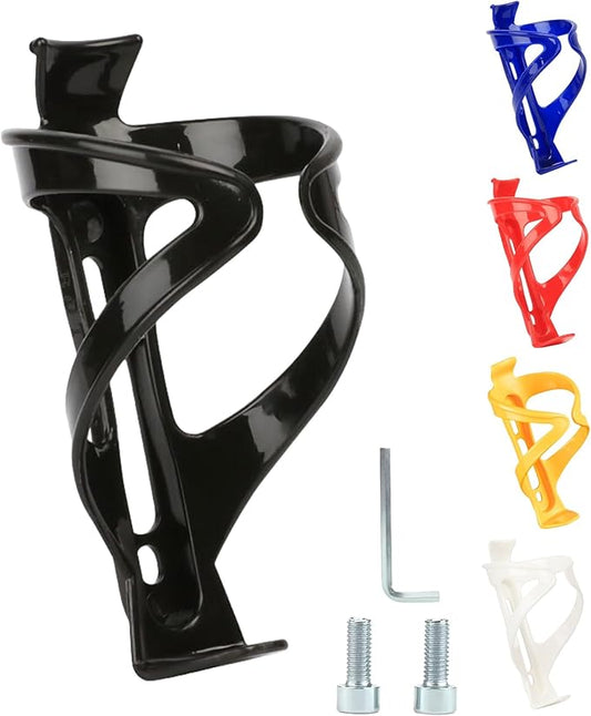 Lightweight Bicycle Water Bottle Holder - Secure, Versatile, and Stylish Bike Universal Drink Cage, Cycling, Road/Mountain Bikes (Black)