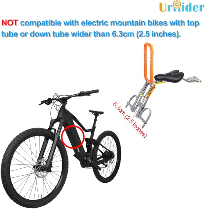 Child Bike Seat, Front Mount Kids Bike Seat,Fit Mountain Bikes, Cruiser Bikes, Folding Bikes, Ultra Light,Portable, Tool-Free, Quick-Release,Toddler Bike Seat for 2-6 Years(up to 60lbs)