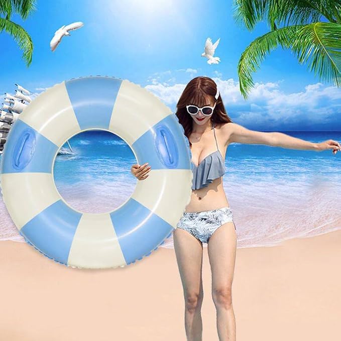 Children Swimming Ring, Inflatable Pool Floats Swim Tube Raft Toy with Fruits Mermaid Decorations Summer Water Fun Lounge Beach Lake Party Supplies for Kids