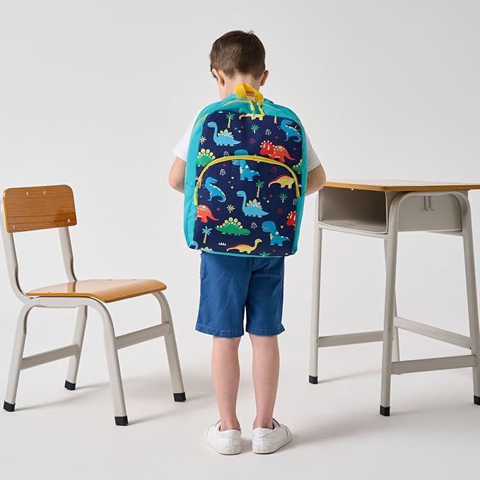 Cokouchyi 3 Pcs Kids Backpack Set with Lunch Box & Pencil Case, Lightweight Preschool Backpack for Boys Age 3-8, Kids Book bag Elementary, Dinosaur