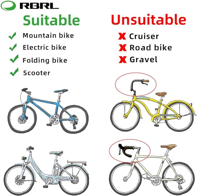 RBRL Bike Mirror Bar End Bike Mirror, Rotatable Bicycle Mirror, Automotive Grade Glass Bike Side Mirrors, Scratch Resistant E-Bike Universal Rearview Mirrors for Mountain bike (Bar end-A Set)