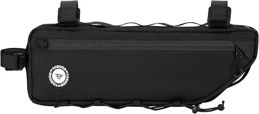 Bike Frame Bag - 3 Multi-Position Straps Secure Mount, Full-Side Zipper Quick Access, 2L Scratchproof Storage, Universal Fit