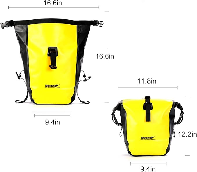 Rhinowalk Bike Bag Waterproof Bike Pannier Bag,(for Bicycle Cargo Rack Saddle Bag Shoulder Bag Laptop Pannier Rack Bicycle Bag Professional Cycling Accessories)