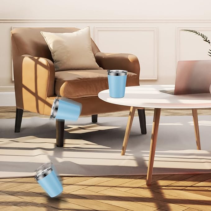 Toddler Straw Cups, 8oz Stainless Steel Insulated Tumblers with Lids and Straws, Powder Coated Double Wall Vacuum Kids Drinking Sippy Cups for Baby Boys Girls, 4 Pack