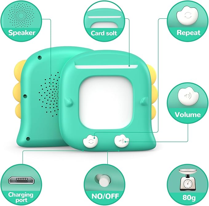 Kidzdo Talking Flashcards for Toddlers, 560 English Sight Words Educational Toy, Pocket Speech Therapy Toys, Autism Sensory Toys for Kids 1-6, Birthday Xmas Gift for Boys