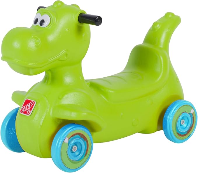 Step2 Dino Dash Up & Down Roller Coaster Kids Ride On Toy, Push Car, Indoor/Outdoor Playset, Made of Durable Plastic, Max Weight 50 lbs., for Toddlers 2-5 Years Old