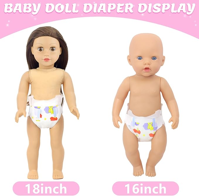 UNICORN ELEMENT 13 Pcs Baby Doll Clothes and Accessories for 14-18 inch Dolls, Baby Doll Feeding and Caring Set with Baby Doll Diaper Bag, Clothes, Diapers, Bottles, Pacifier, Best Gift for Kids