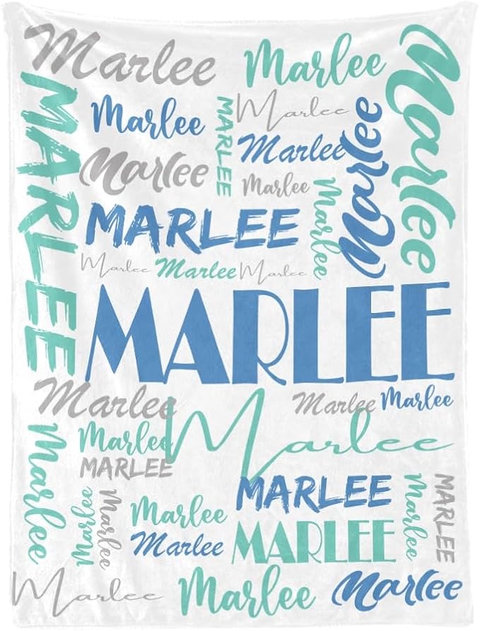 Dr.TOUGH Personalized Name Blanket Personalized Blanket for Adult Kids Flannel Customized Personalized Blankets and Throws